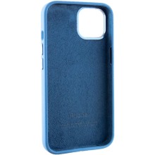 Чехол Silicone Case Metal Buttons (AA) для Apple iPhone 14 (6.1") – Синий