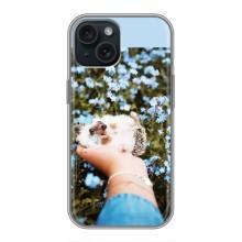 Чехлы с изображением разных животных для iPhone 14 (Ежик на руках)