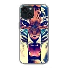 Чехлы с изображением разных животных для iPhone 14 (Яркий Тигр)