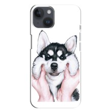 Чехол с Хаски для iPhone 14 - (AlphaPrint) (Хаски улыбака)