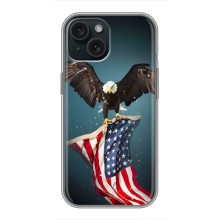 Чехол Флаг USA для iPhone 14 – Орел и флаг