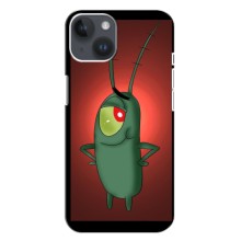 Чехол с картинкой "Одноглазый Планктон" на iPhone 14 (Стильный Планктон)