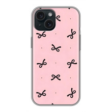 Чехол банты для iPhone 14 – Черные бантики