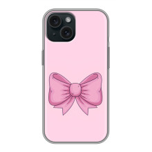 Чехол банты для iPhone 14 – Розовый бантик