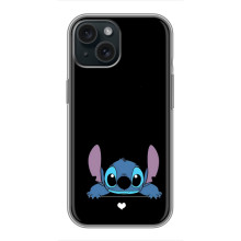 Чехол с принтом Стич на iPhone 14 (Стич на черном)