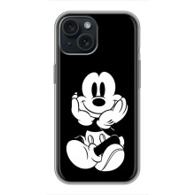 Эксклюзивный чехол для iPhone 14 (AlphaPrint - Мультяшные) (Микки на черном)