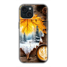 Чехол с уникальным дизайном «Осень с кофе» для iPhone 14 – Осенне-зимнее кофе