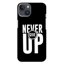 Силіконовый Чохол на iPhone 14 з картинкою НАЙК – Never Give UP