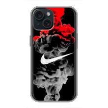 Силиконовый Чехол на iPhone 14 с картинкой Nike (Nike дым)