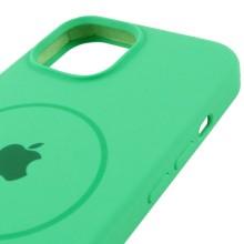 Чохол Silicone Case Full Protective (AA) with MagSafe для Apple iPhone 14 Plus (6.7") – Зелений