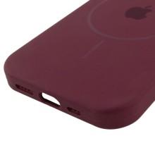 Чохол Silicone Case Full Protective (AA) with MagSafe для Apple iPhone 14 Plus (6.7") – Бордовий