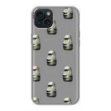 Бампер с принтом Мемы для iPhone 14 Plus – Каменное лицо
