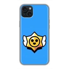 Бампер (ТПУ) с принтом Brawl Stars на Айфон 14 Плюс – Значок