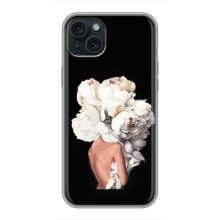 Чехлы (ART) Цветы на iPhone 14 Plus (VPrint) (Белые цветы)