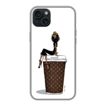 Чехлы Луи Витон для iPhone 14 Plus (AlphaPrint - LOUIS VUITTON) (кофе LOUIS VUITTON)