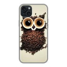 Чохли з принтом СОВИ для iPhone 14 Plus – Сова з зерен кави
