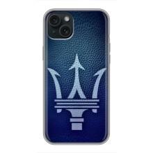 Чехлы с тематикой "Крутые машины" на iPhone 14 Plus – Лого Maserati