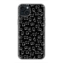 Чохол на тематику: Коти для iPhone 14 Plus – Котики на чорному