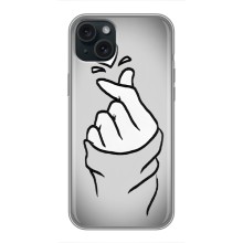 Чехол с принтом для iPhone 14 Plus (AlphaPrint - Знак сердечка) – Значок Love