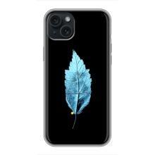 Чохол з картинками на чорному фоні для iPhone 14 Plus – Листя