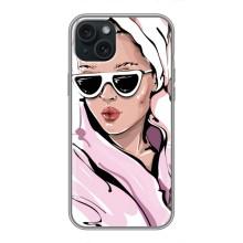 Чохол з картинкою Модні Дівчата iPhone 14 Plus (Дівчина в халаті)