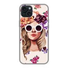Чохол з картинкою Модні Дівчата iPhone 14 Plus (Дівчина в окулярах)