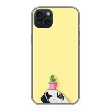 Бампер для iPhone 14 Plus с картинкой "Песики" – Кактус на голове