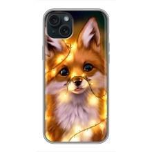 Чехол с Лисичкой для iPhone 14 Plus – Новогодний лисенок
