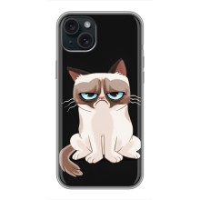 Чехол с принтом для iPhone 14 Plus (AlphaPrint) Модные коты – Грустный кот