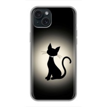 Чехол с принтом для iPhone 14 Plus (AlphaPrint) Модные коты – Силуэт котика