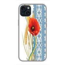 Силіконовый Чохол на iPhone 14 Plus з картинкой Вишиванки – Вишиванка з квіткою