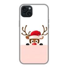 Чехол Санта Клаус для iPhone 14 Plus – Олененок