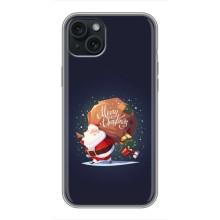Чехол Санта Клаус для iPhone 14 Plus – Подарки от Санты
