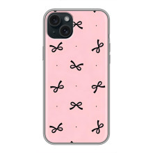 Чехол банты для iPhone 14 Plus – Черные бантики