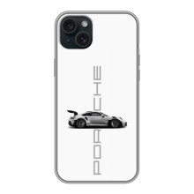 Чохол з авто Порше для iPhone 14 Plus – білий порше