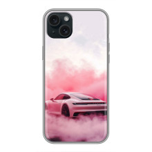 Чохол з авто Порше для iPhone 14 Plus – Рожевий Порше