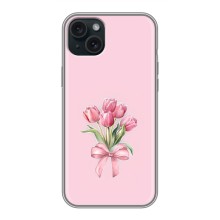 Чохол з розовим принтом для iPhone 14 Plus (Букет квітів)