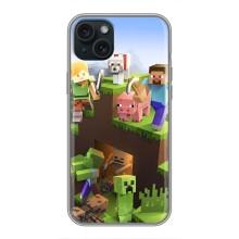 Чехлы для iPhone 14 Plus (Персонажи Майн Крафт) – Майн-крафт