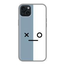 Чохли (ТПУ) (смішні стікери) для iPhone 14 Plus – Сіро-білий