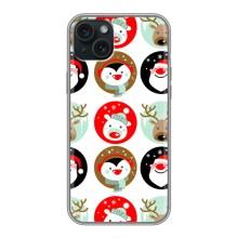Силиконовый бампер на рождество для iPhone 14 Plus – Рождественский принт