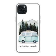 Силиконовый бампер с картинкой машины на iPhone 14 Plus (Домик на колесах)