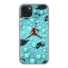 Силиконовый Чехол Nike Air Jordan на Айфон 14 Плюс (Джордан Найк)