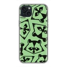 Силиконовый Чехол с Енотами на iPhone 14 Plus – Мордочки Енота
