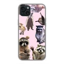 Силиконовый Чехол с Енотами на iPhone 14 Plus – Смешные Еноты