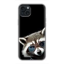 Силиконовый Чехол с Енотами на iPhone 14 Plus – Стильный Енот