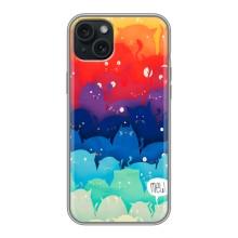 Силиконовый чехол с котиком для iPhone 14 Plus – Mew