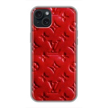 Текстурный Чехол Louis Vuitton для Айфон 14 Плюс (Красный ЛВ)