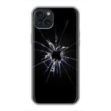 Текстурный Чехол для iPhone 14 Plus (Биток стекло)