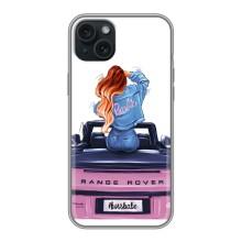 Силиконовый Чехол на iPhone 14 Plus с картинкой Стильных Девушек – Девушка на машине