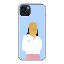 Силиконовый Чехол на iPhone 14 Plus с картинкой Стильных Девушек – Желтая кепка